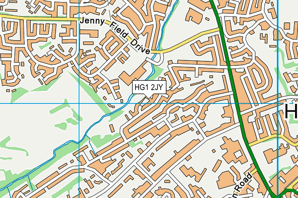 HG1 2JY map - OS VectorMap District (Ordnance Survey)