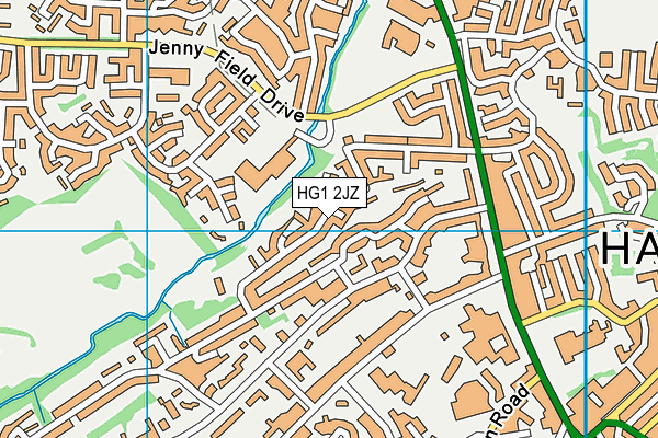 HG1 2JZ map - OS VectorMap District (Ordnance Survey)