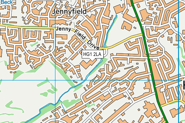 HG1 2LA map - OS VectorMap District (Ordnance Survey)