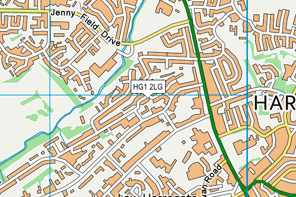 HG1 2LG map - OS VectorMap District (Ordnance Survey)