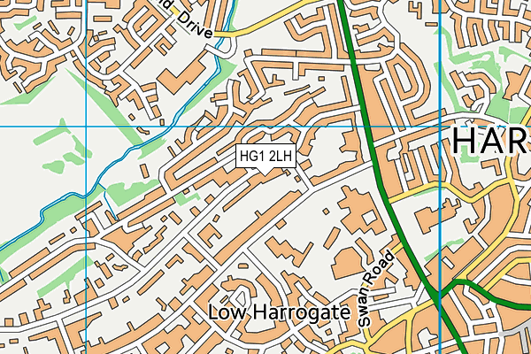 HG1 2LH map - OS VectorMap District (Ordnance Survey)