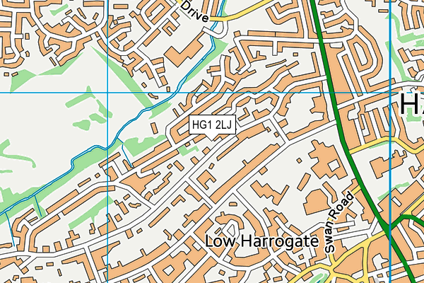 HG1 2LJ map - OS VectorMap District (Ordnance Survey)