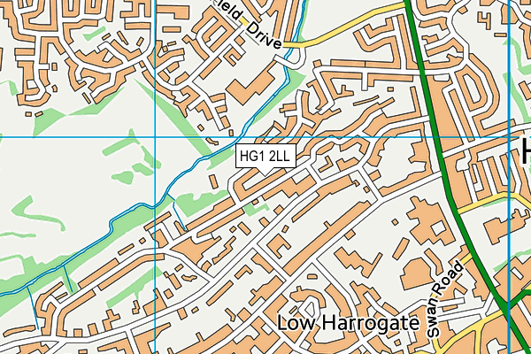 HG1 2LL map - OS VectorMap District (Ordnance Survey)