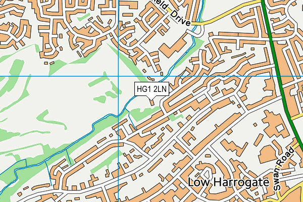 HG1 2LN map - OS VectorMap District (Ordnance Survey)