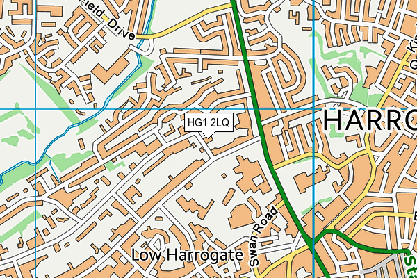 HG1 2LQ map - OS VectorMap District (Ordnance Survey)