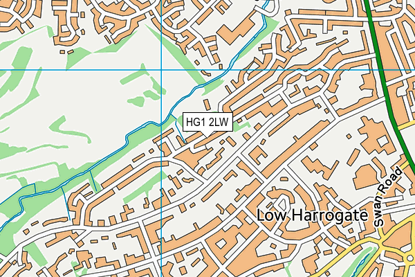 HG1 2LW map - OS VectorMap District (Ordnance Survey)