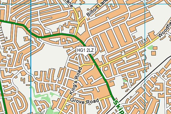 HG1 2LZ map - OS VectorMap District (Ordnance Survey)