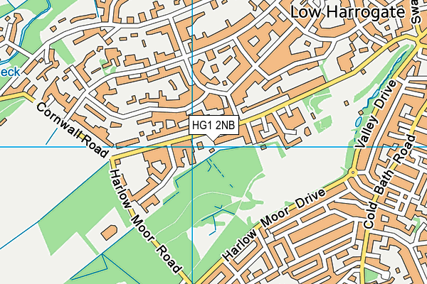 HG1 2NB map - OS VectorMap District (Ordnance Survey)