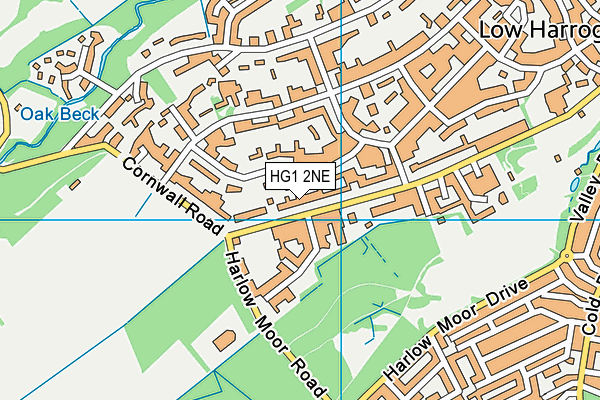 HG1 2NE map - OS VectorMap District (Ordnance Survey)