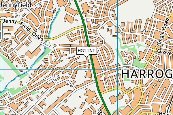 HG1 2NT map - OS VectorMap District (Ordnance Survey)