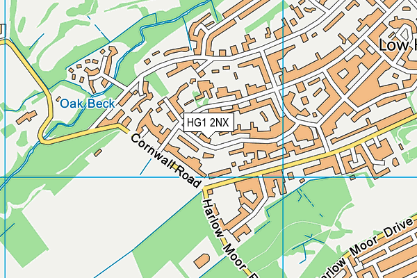 HG1 2NX map - OS VectorMap District (Ordnance Survey)