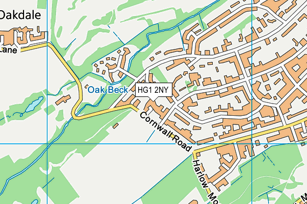 HG1 2NY map - OS VectorMap District (Ordnance Survey)