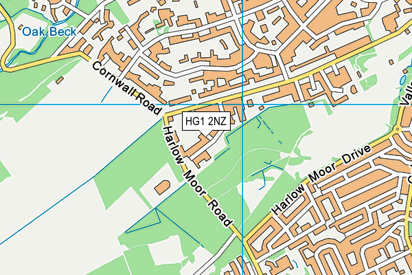HG1 2NZ map - OS VectorMap District (Ordnance Survey)