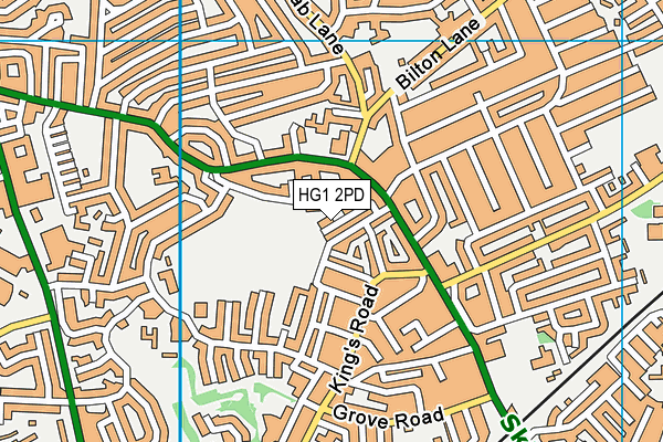 HG1 2PD map - OS VectorMap District (Ordnance Survey)