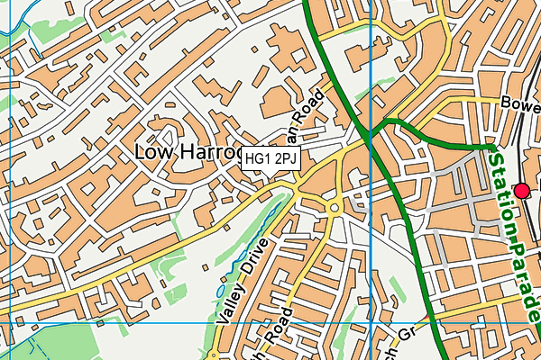 HG1 2PJ map - OS VectorMap District (Ordnance Survey)