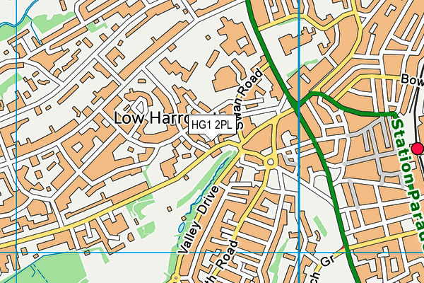 HG1 2PL map - OS VectorMap District (Ordnance Survey)