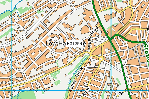 HG1 2PN map - OS VectorMap District (Ordnance Survey)