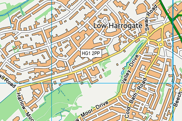 HG1 2PP map - OS VectorMap District (Ordnance Survey)