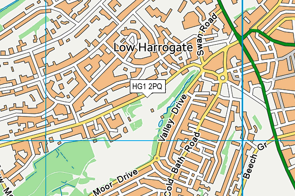 HG1 2PQ map - OS VectorMap District (Ordnance Survey)