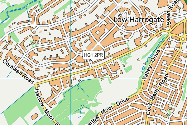 HG1 2PR map - OS VectorMap District (Ordnance Survey)
