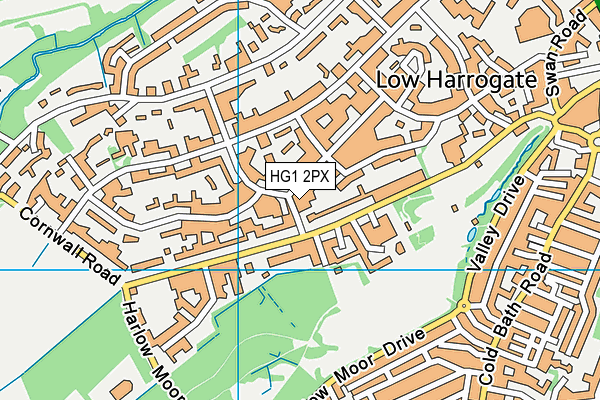 HG1 2PX map - OS VectorMap District (Ordnance Survey)