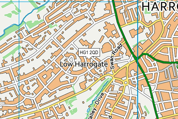 HG1 2QD map - OS VectorMap District (Ordnance Survey)