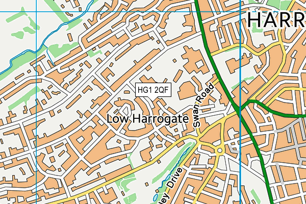 HG1 2QF map - OS VectorMap District (Ordnance Survey)