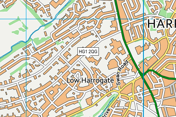 HG1 2QG map - OS VectorMap District (Ordnance Survey)
