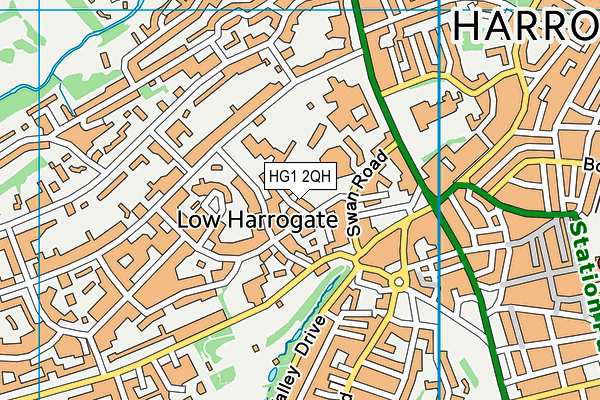 HG1 2QH map - OS VectorMap District (Ordnance Survey)
