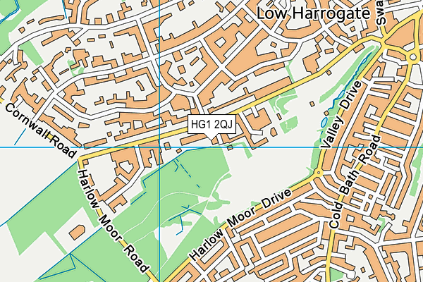 HG1 2QJ map - OS VectorMap District (Ordnance Survey)