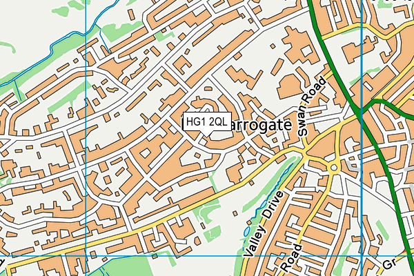 HG1 2QL map - OS VectorMap District (Ordnance Survey)