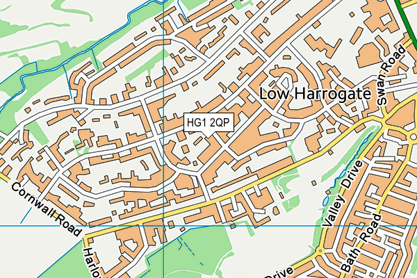 HG1 2QP map - OS VectorMap District (Ordnance Survey)