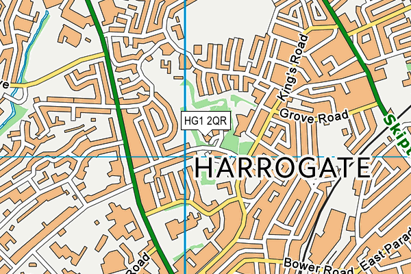 HG1 2QR map - OS VectorMap District (Ordnance Survey)