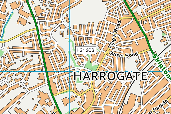 HG1 2QS map - OS VectorMap District (Ordnance Survey)