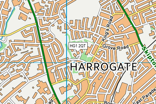 HG1 2QT map - OS VectorMap District (Ordnance Survey)