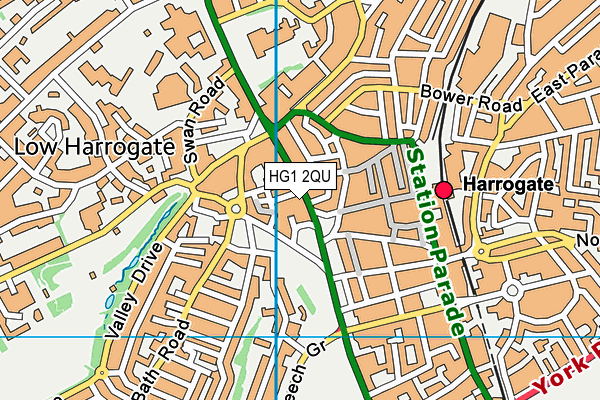 HG1 2QU map - OS VectorMap District (Ordnance Survey)