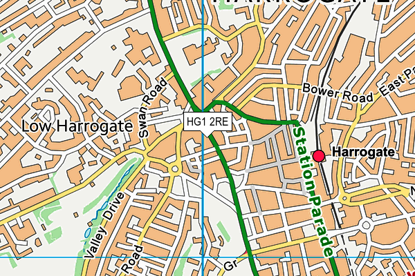 HG1 2RE map - OS VectorMap District (Ordnance Survey)