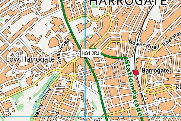 HG1 2RJ map - OS VectorMap District (Ordnance Survey)