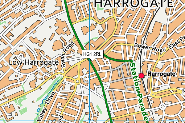 HG1 2RL map - OS VectorMap District (Ordnance Survey)