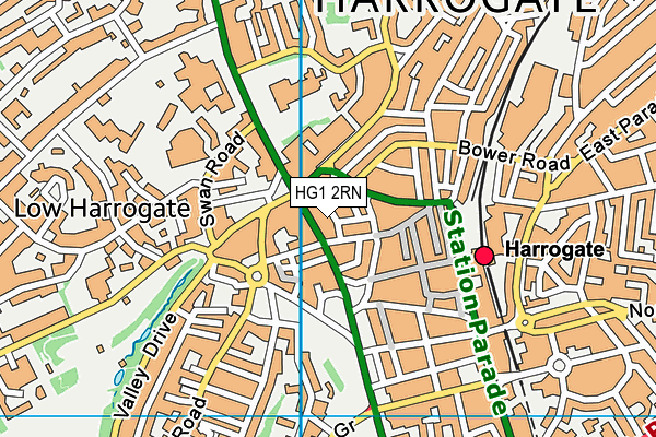 HG1 2RN map - OS VectorMap District (Ordnance Survey)