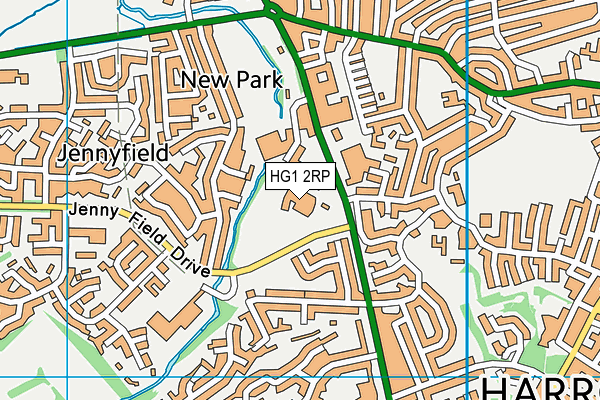 The Hydro Playing Field map (HG1 2RP) - OS VectorMap District (Ordnance Survey)