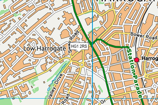 HG1 2RS map - OS VectorMap District (Ordnance Survey)