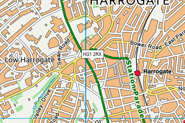 HG1 2RX map - OS VectorMap District (Ordnance Survey)