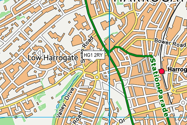 HG1 2RY map - OS VectorMap District (Ordnance Survey)