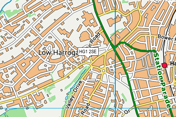 HG1 2SE map - OS VectorMap District (Ordnance Survey)