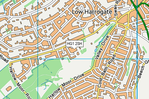 HG1 2SH map - OS VectorMap District (Ordnance Survey)