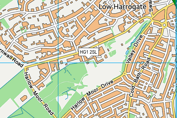 HG1 2SL map - OS VectorMap District (Ordnance Survey)