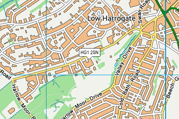 HG1 2SN map - OS VectorMap District (Ordnance Survey)