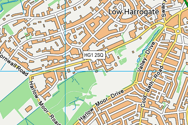 HG1 2SQ map - OS VectorMap District (Ordnance Survey)