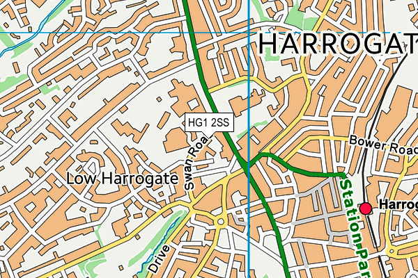HG1 2SS map - OS VectorMap District (Ordnance Survey)